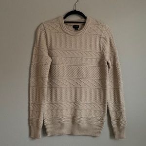 MENS, NEW JCrew cable knit sweater, size XS